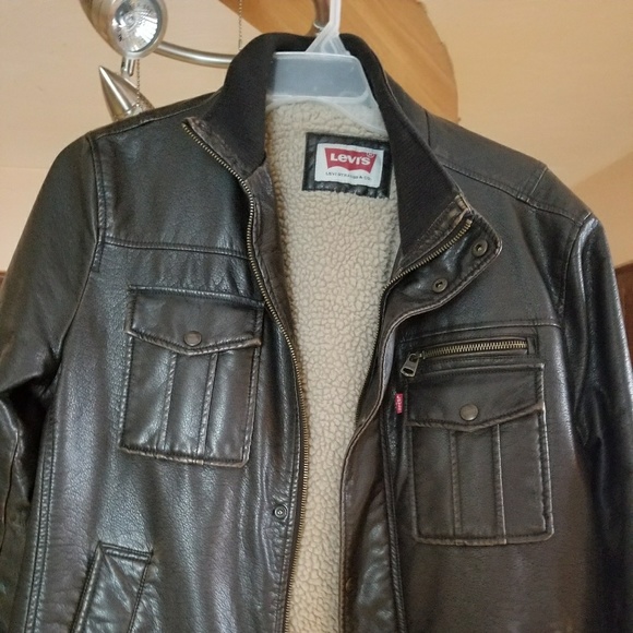 levis leather coat